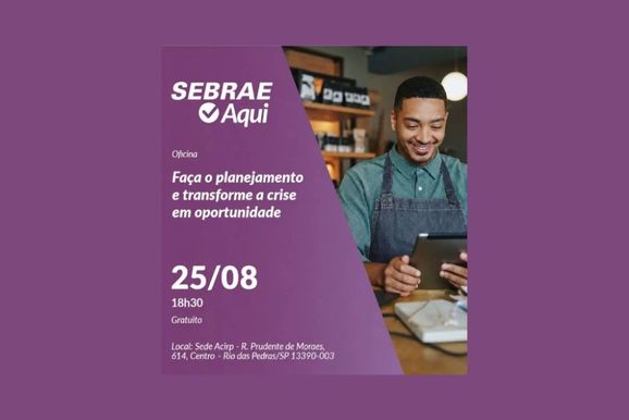 &Eacute; hoje: Sebrae promove oficina gratuita para empreendedores 
