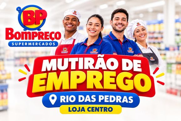 Bom Pre&ccedil;o Supermercados realiza mutir&atilde;o de empregos em Rio das Pedras nesta quinta e sexta