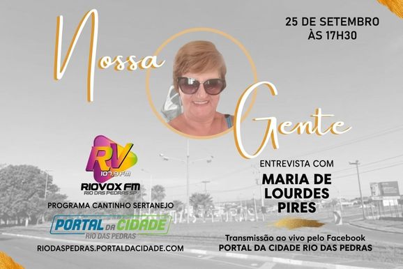 S&eacute;rie Nossa Gente recebe Maria de Lourdes Pires, popularmente conhecida como Mil&uacute;