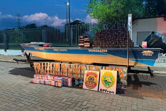 Carga de contrabando avaliada em R$ 1,2 milh&atilde;o &eacute; apreendida no Lago de Itaipu
