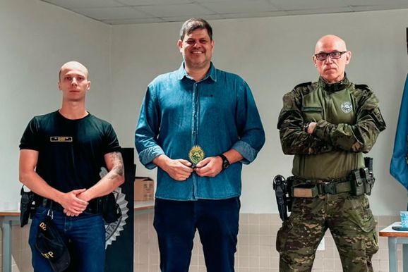 Delegado da PF palestra para policiais do BPFRON sobre combate ao crime organizado