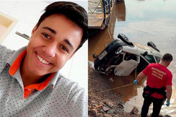 Jovem de 23 anos morre ap&oacute;s carro passar direto pelo acesso &agrave; balsa e cair no rio
