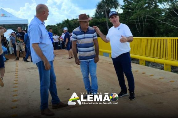 Ponte da Linha 86 Sul &eacute; entregue com participa&ccedil;&atilde;o do vereador Alem&atilde;o