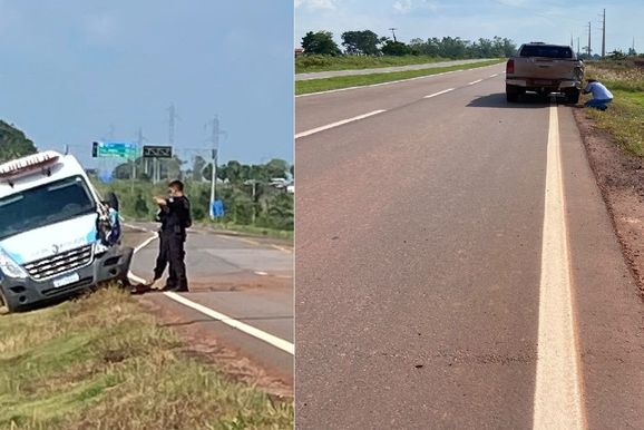 Colis&atilde;o entre caminhonete e van de detentos &eacute; registrada na BR-429 em Alvorada do Oeste