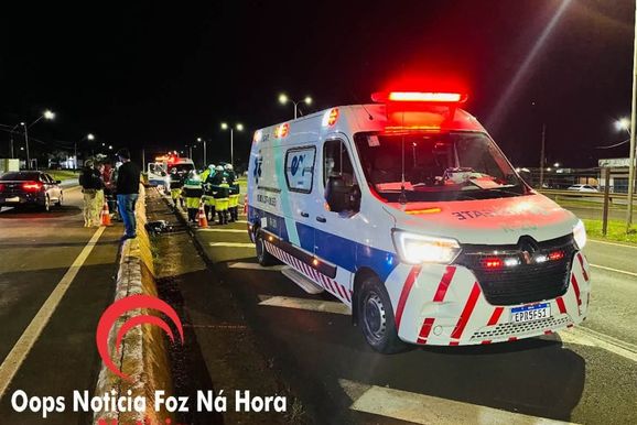 Pedestre morre ap&oacute;s ser atropelado por carro paraguaio na BR-277