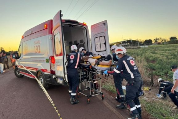 Jovem &eacute; atropelado e fica em estado grave ap&oacute;s acidente
