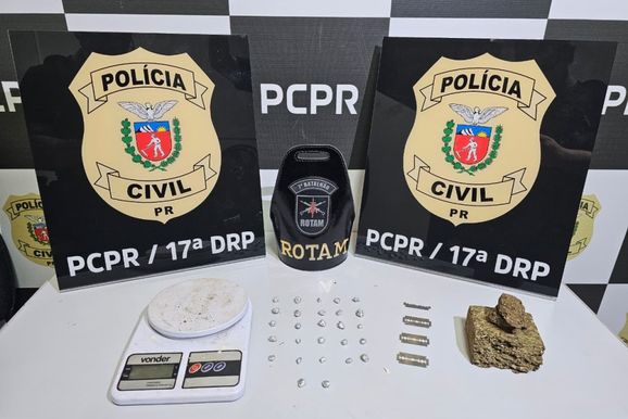Homem &eacute; preso e adolescente apreendida durante flagrante de tr&aacute;fico de drogas