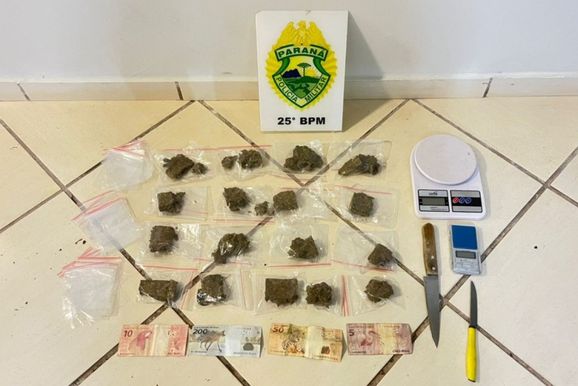 Adolescente &eacute; apreendido com quase meio quilo de maconha no Belvedere, em Umuarama