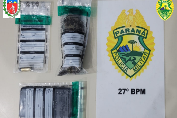PM prende suspeito de tr&aacute;fico e apreende droga escondida em mata em General Carneiro