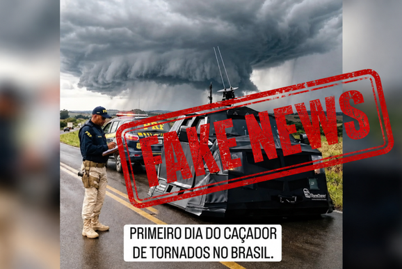 &Eacute; falsa a informa&ccedil;&atilde;o de que PRF apreendeu carro de ca&ccedil;ador de tornados no Paran&aacute;