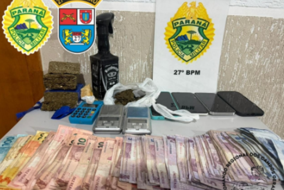 PM prende dois homens e uma mulher por tr&aacute;fico de drogas 