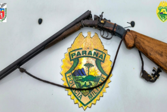 Pol&iacute;cia Militar apreende arma de fogo irregular no interior de Uni&atilde;o da Vit&oacute;ria 