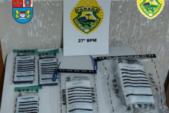 Abordagem da ROTAM termina com apreens&atilde;o de 1 kg de maconha em Bituruna