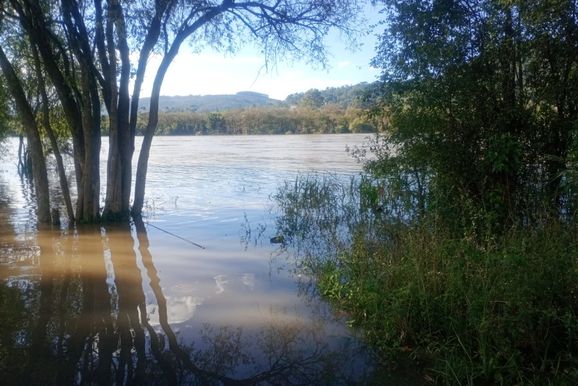 Rio Igua&ccedil;u atinge 5,78 metros em Uni&atilde;o da Vit&oacute;ria nesta quinta-feira