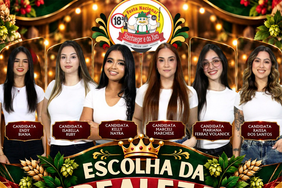 Seis candidatas disputam a realeza da Festa Nacional do Steinhaeger e do Xixo 