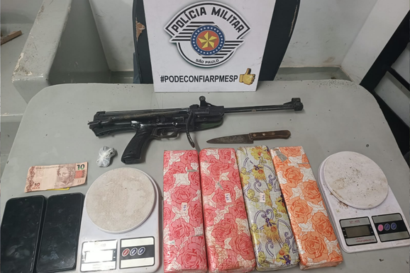 Homem &eacute; preso com quase 3kg de drogas em Vargem Grande do Sul