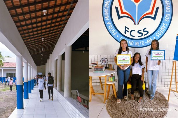 Alunos escola Kleber Sampaio, em Coelho Neto