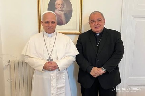 Papa le&atilde;o XIV e o Cardeal Dom Orani, natural de S&atilde;o Jos&eacute; do Rio Pardo