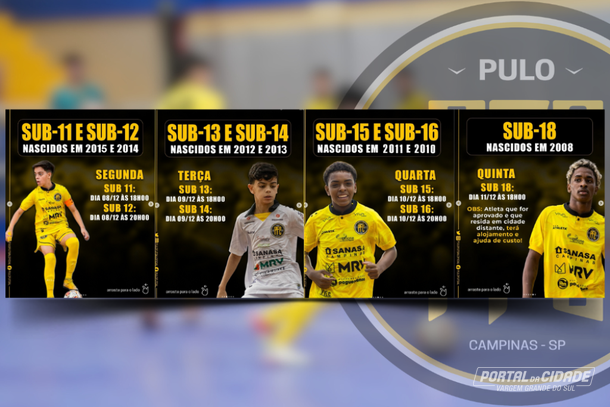Pulo Futsal de Campinas abre peneiras para categorias de base em dezembro