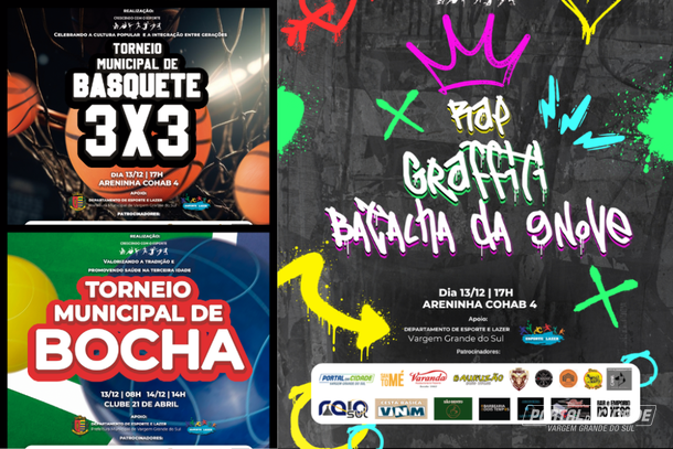 Fim de semana agitado com basquete, bocha e hip hop em Vargem Grande do Sul