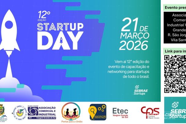 Vargem Grande do Sul recebe o Startup Day 2026, maior evento de inova&ccedil;&atilde;o do pa&iacute;s