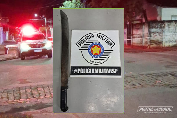 PM prende suspeito de tentativa de homic&iacute;dio ap&oacute;s ataque com fac&atilde;o em Vargem Grande do Sul