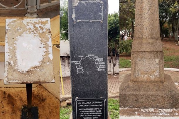 Monumentos e placas hist&oacute;ricas furtadas em Casa Branca