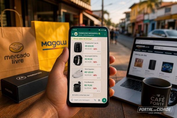 Grupo de ofertas no WhatsApp: Portal da Cidade garimpa promo&ccedil;&otilde;es em Casa Branca