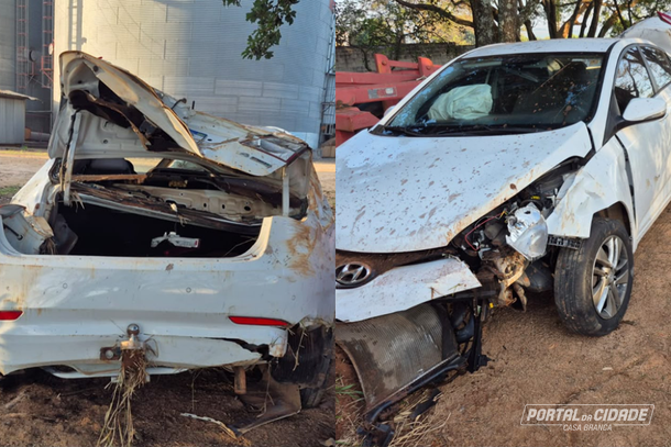 Motorista perde controle do carro ao tentar evitar colis&atilde;o com motociclista