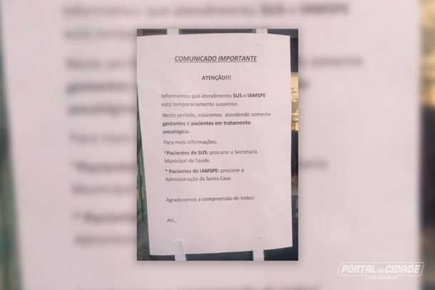 Atendimentos de laborat&oacute;rio pelo SUS e IAMSPE s&atilde;o suspensos em Casa Branca