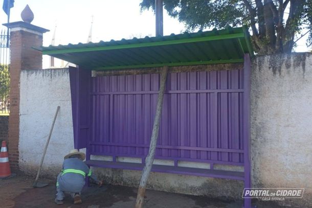 Novos pontos de &ocirc;nibus implantados pela prefeitura de Casa Branca