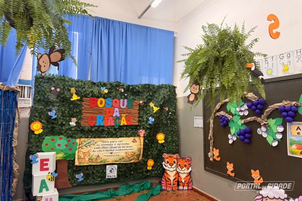 Atividade envolveu turmas da Educa&ccedil;&atilde;o Infantil ao Fundamental 2 e mobilizou 350 alunos, nos per&iacute;odos da manh&atilde; e da tarde