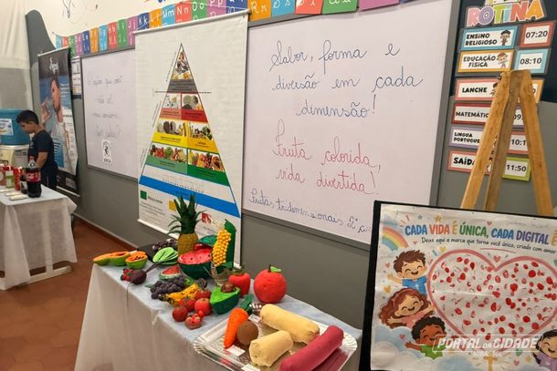 Atividade envolveu turmas da Educa&ccedil;&atilde;o Infantil ao Fundamental 2 e mobilizou 350 alunos, nos per&iacute;odos da manh&atilde; e da tarde
