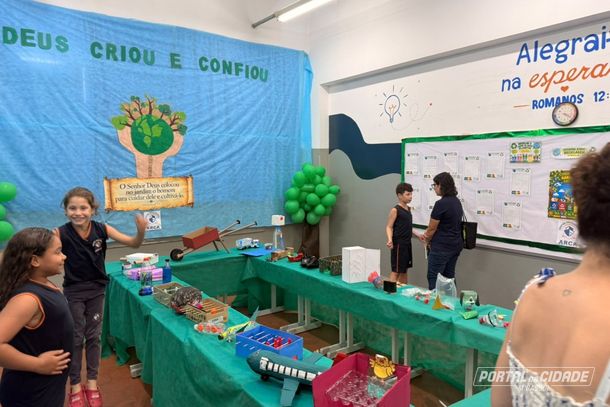 Atividade envolveu turmas da Educa&ccedil;&atilde;o Infantil ao Fundamental 2 e mobilizou 350 alunos, nos per&iacute;odos da manh&atilde; e da tarde