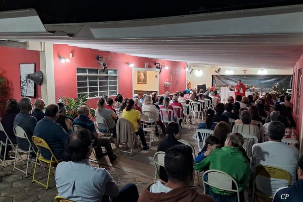 Missa foi realizada na Ch&aacute;cara do Senhor Olair Trevisan