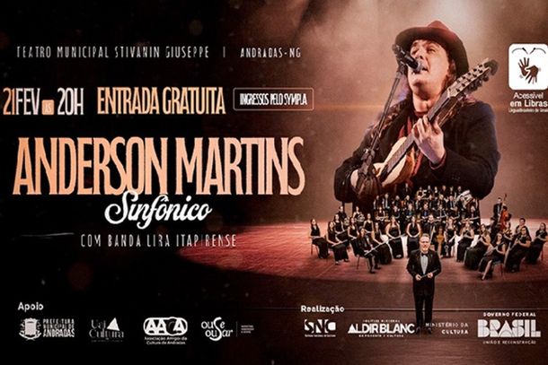Concerto sinfônico gratuito será apresentado em Andradas
