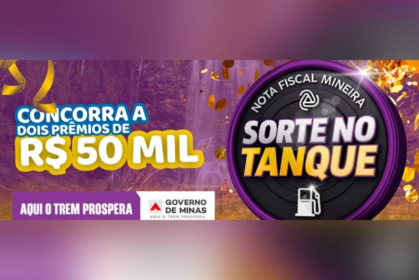 Nota Fiscal Mineira vai sortear dois prêmios de R$ 50 mil