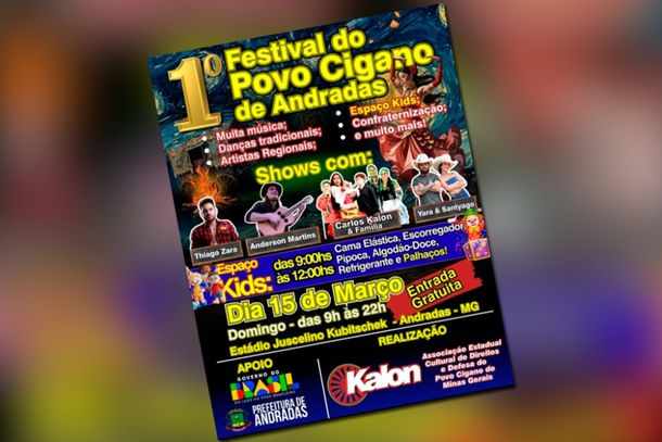 Festival do Povo Cigano acontece domingo em Andradas