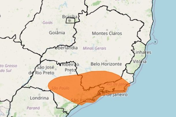 Alerta do Inmet para Andradas e regi&atilde;o &eacute; classificado como "Perigo"