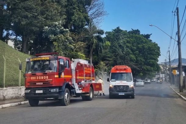 Idoso foi socorrido pelo Corpo de Bombeiros e do Samu