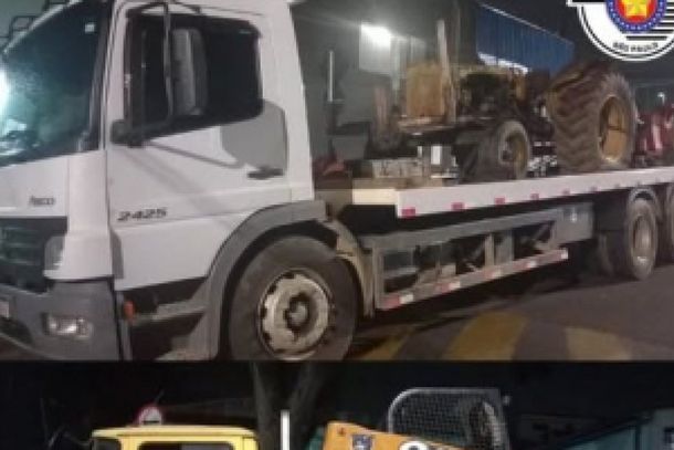 Quatro homens s&atilde;o levados &agrave; delegacia de Atibaia ap&oacute;s furto de tratores