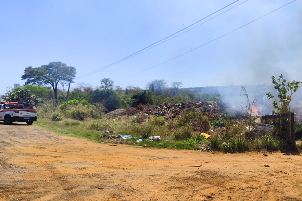 &Aacute;rea atingida pelo inc&ecirc;ndio