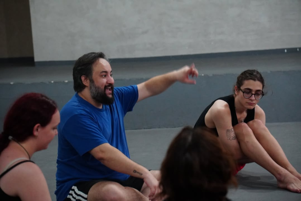 Homero durante workshop ministrado em Jales
