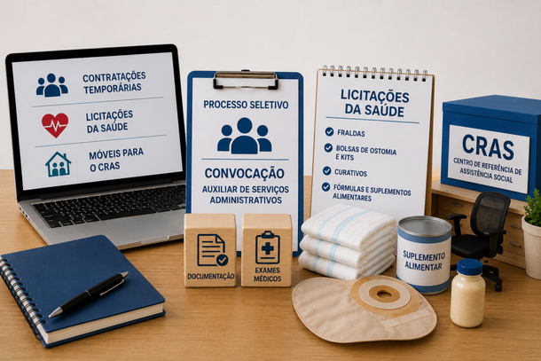 Ilustra&ccedil;&atilde;o digital criada por IA para representar os assuntos abordados na edi&ccedil;&atilde;o do Di&aacute;rio Oficial