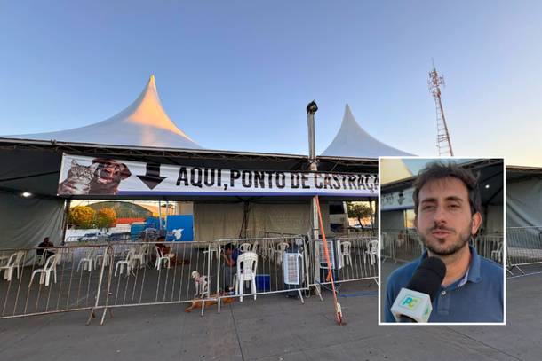 Estrutura foi montada na Pra&ccedil;a do Junin&atilde;o