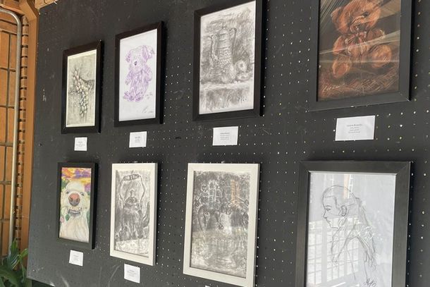 Algumas das 30 obras apresentadas na mostra