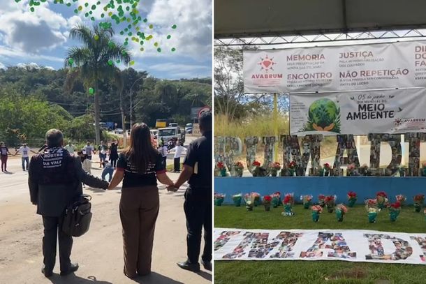 Ato foi realizado no letreiro de Brumadinho