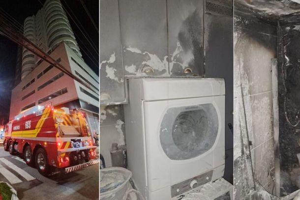 Inc&ecirc;ndio em apartamento provoca evacua&ccedil;&atilde;o de edif&iacute;cio em Balne&aacute;rio Cambori&uacute;
