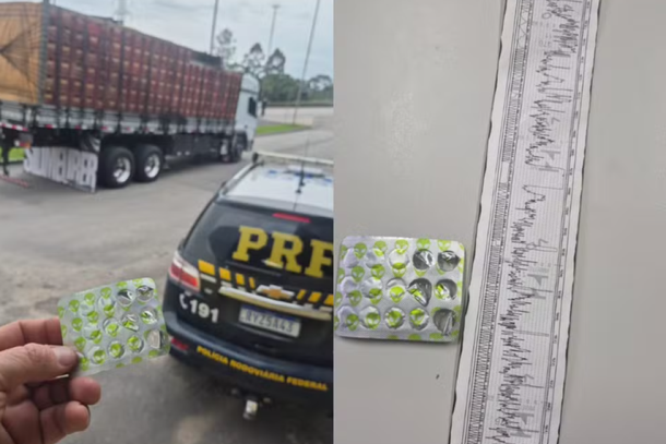 Motorista &eacute; preso na BR-101 com rebites e ap&oacute;s dirigir por 23 horas seguidas 
