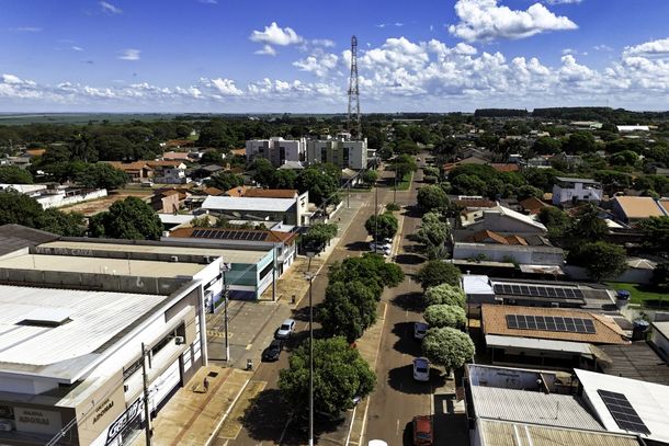 Vista parcial de Caarap&oacute; nesta segunda-feia (6)